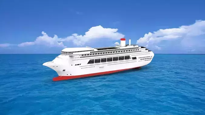 Cruise ship 3D print model