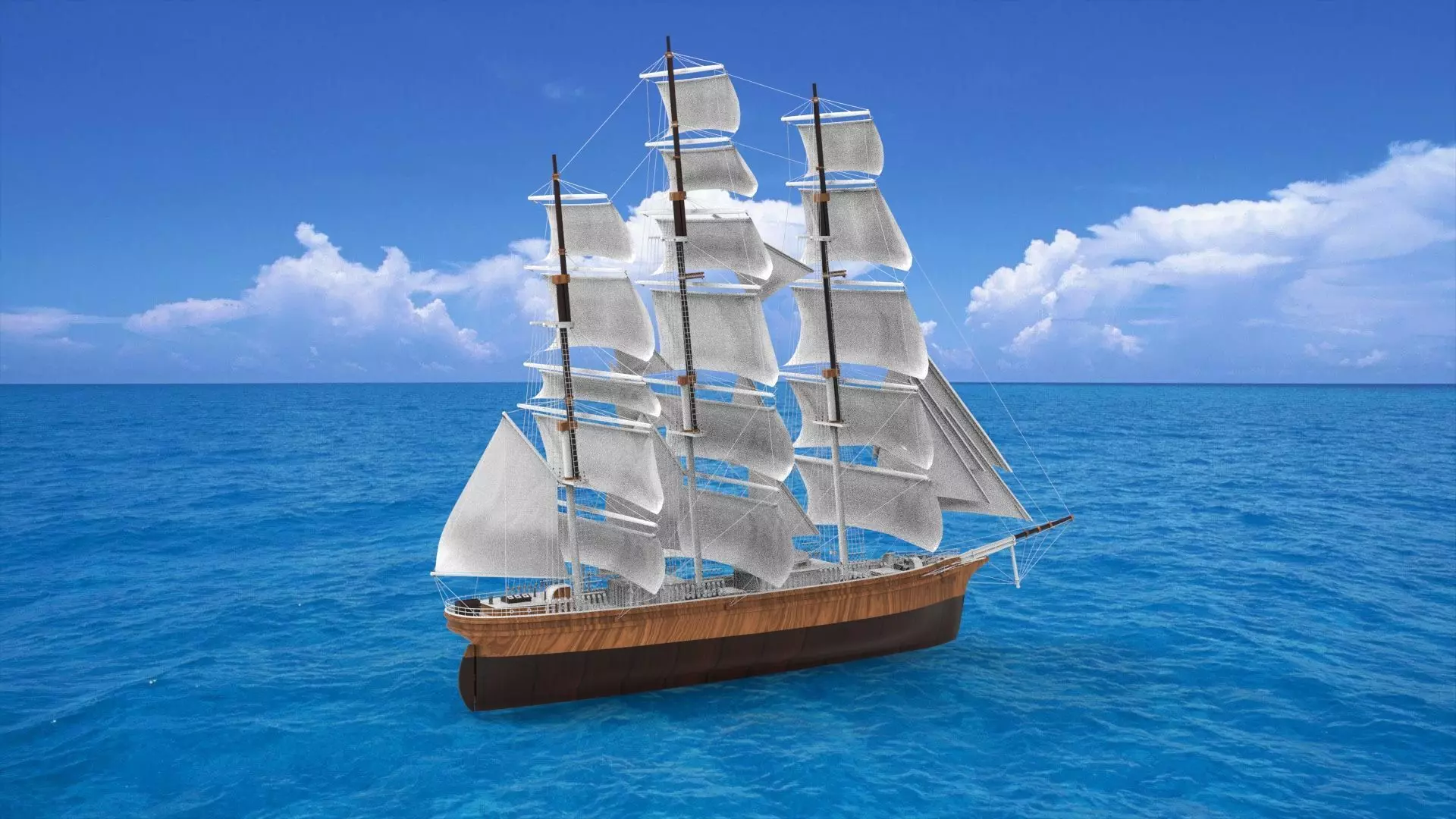  Sailing Ship 3D print model_1