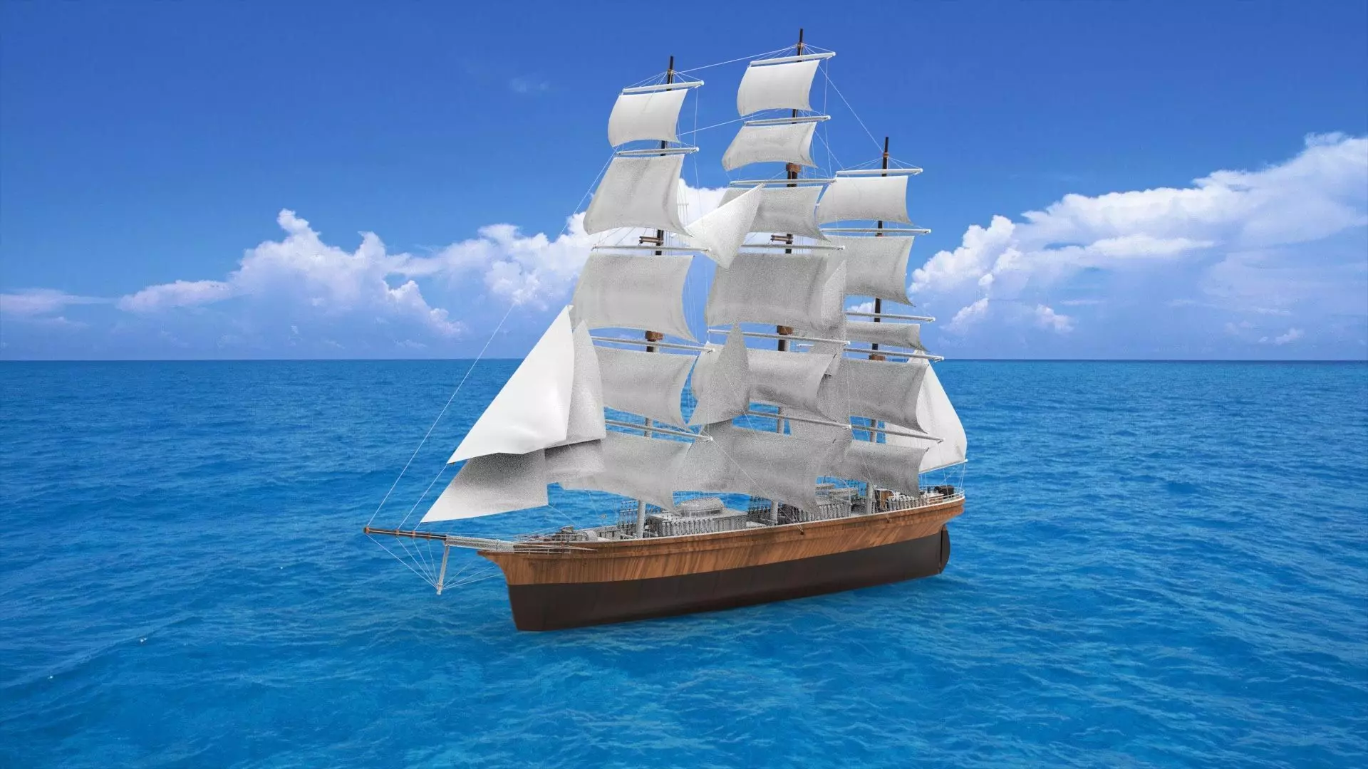  Sailing Ship 3D print model_0