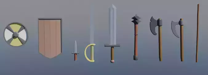 Low Poly Medieval Weapon Pack