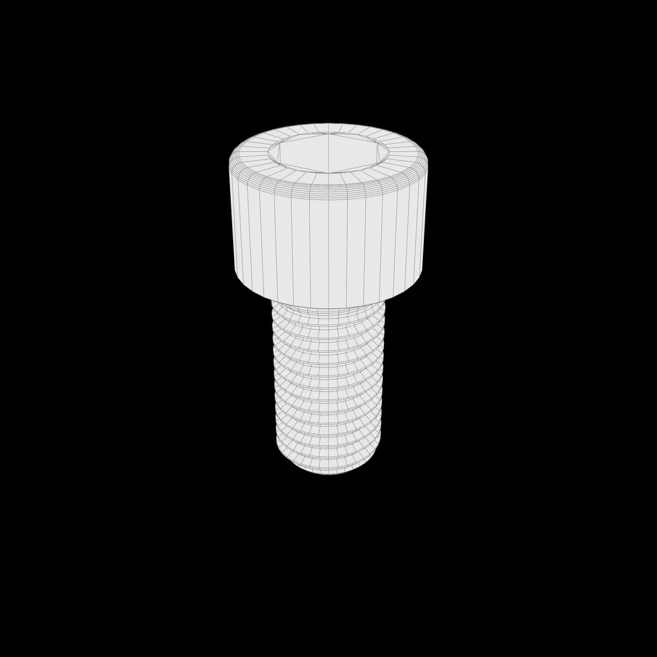 Steel Stained M10 Bolt Allen Cap with PBR 4K Textures 3D model_7