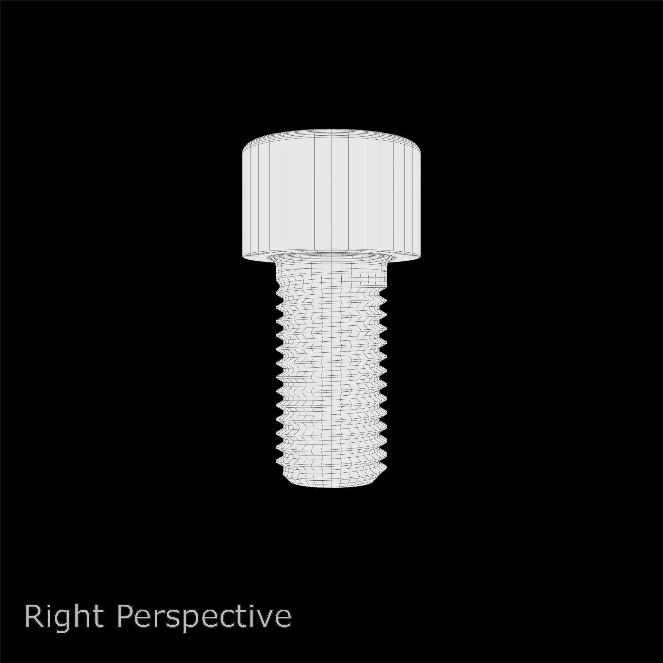 Steel Stained M10 Bolt Allen Cap with PBR 4K Textures 3D model_11