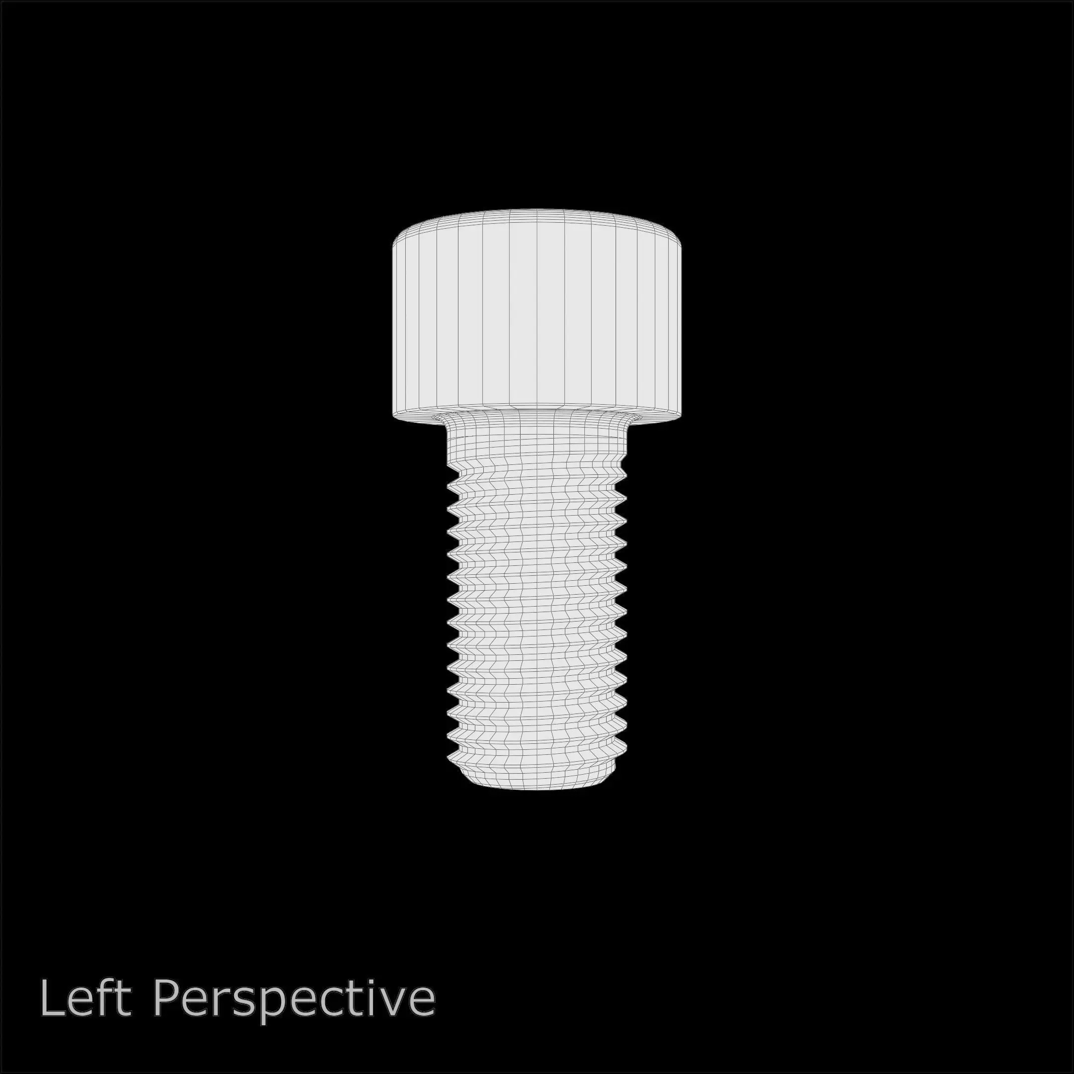 Steel Stained M10 Bolt Allen Cap with PBR 4K Textures 3D model_10