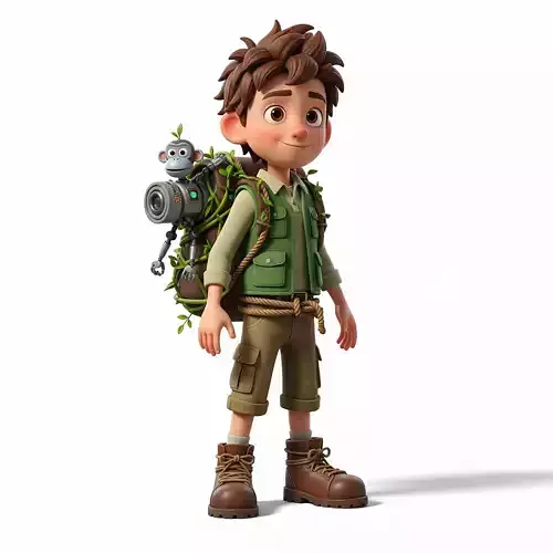 Stylized Cartoon Boy 3D Character  Game Ready 