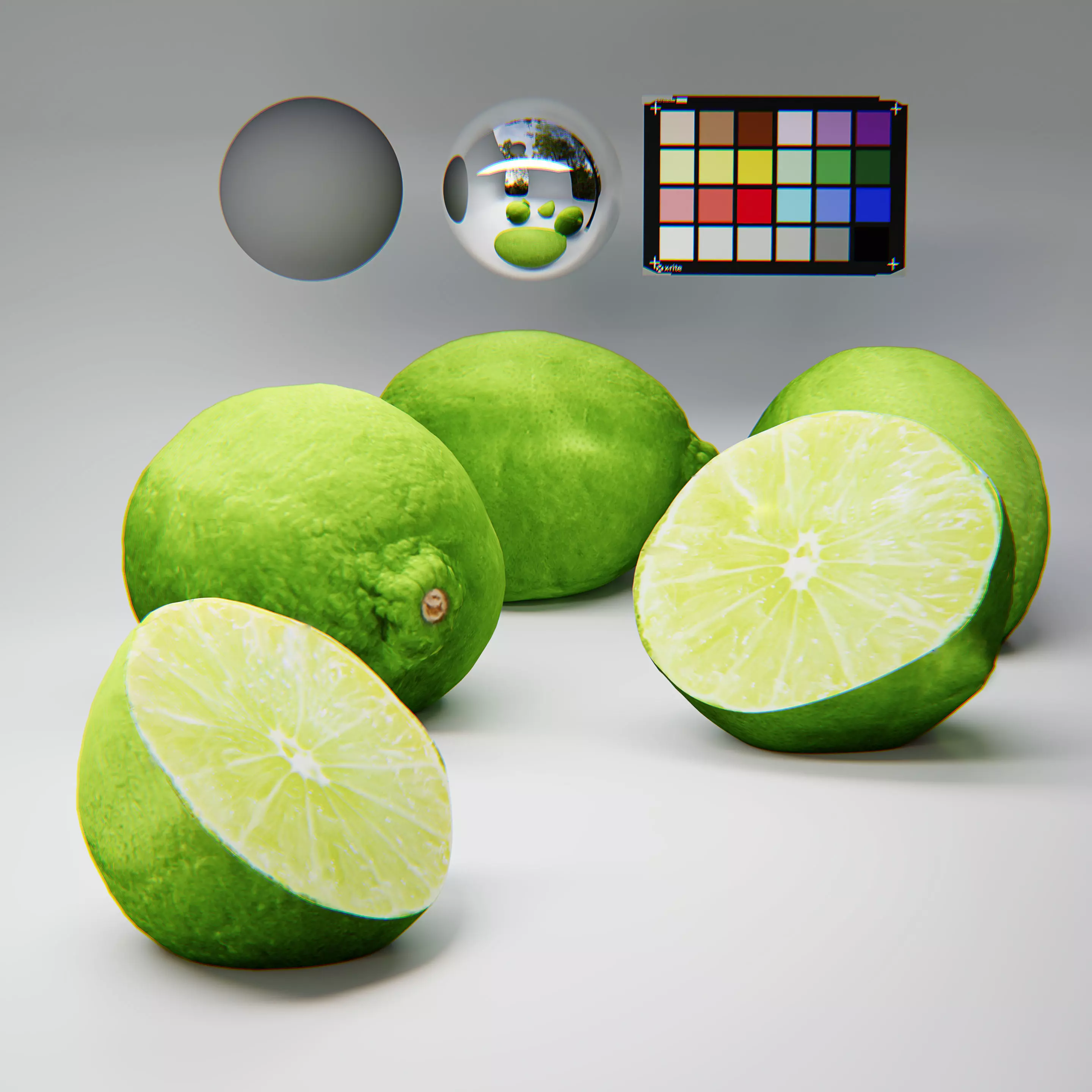 Realistic 3D Green Lemon model Free low-poly 3D model