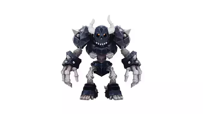 Dark Skull Golem Armored Skeleton Warrior