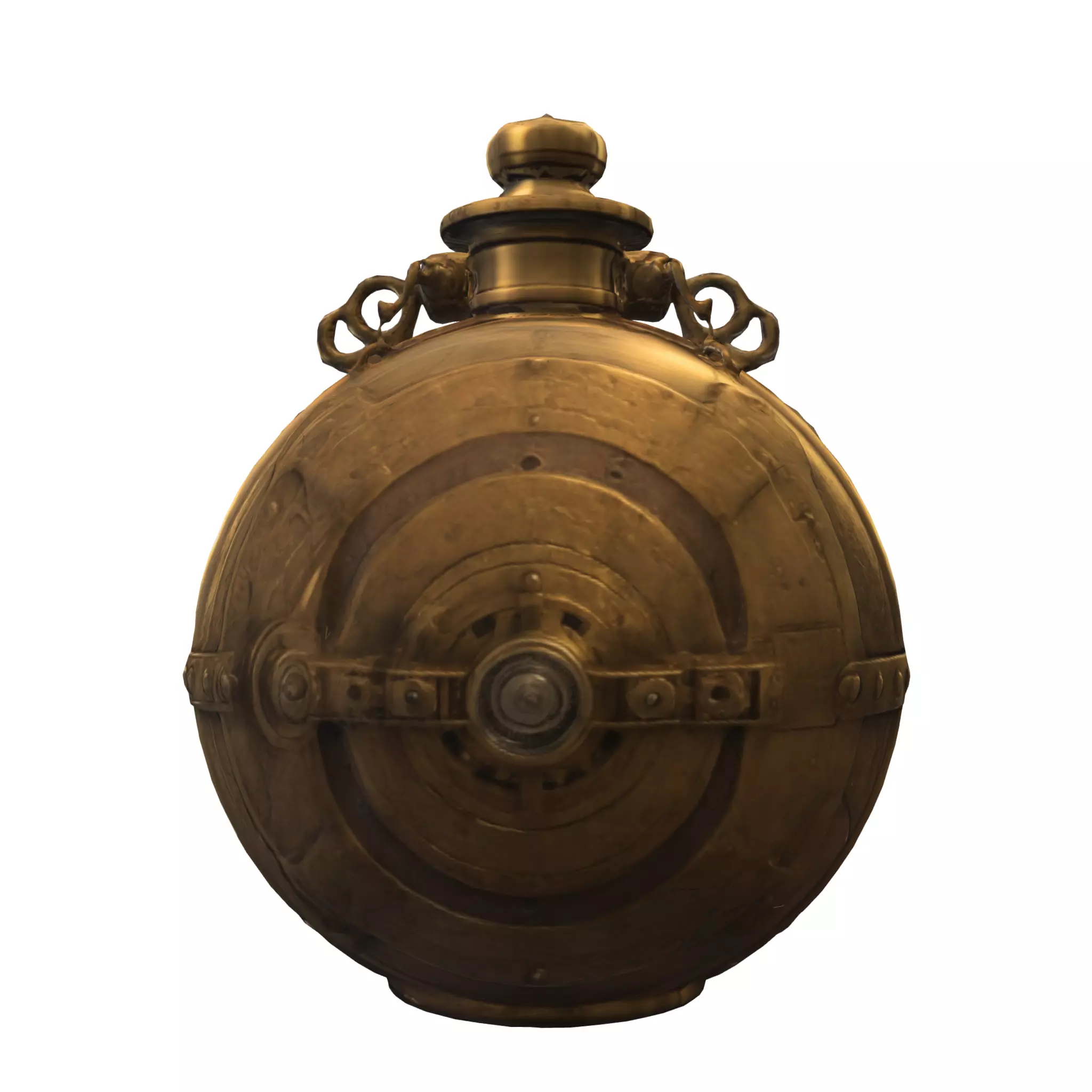 Steampunk Spherical Flask Low-poly 3D model_3