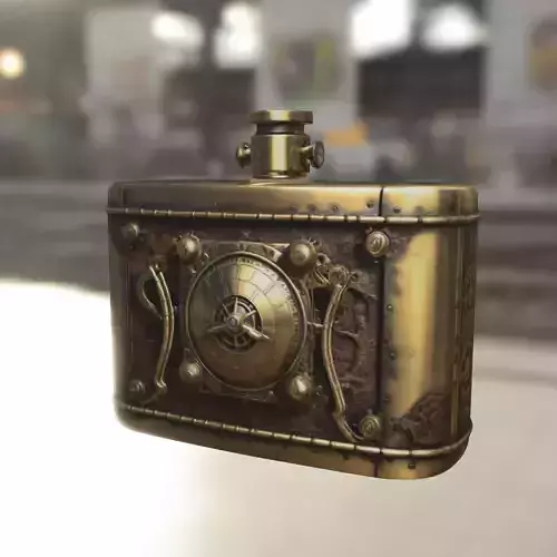 Steampunk Clockwork Flask