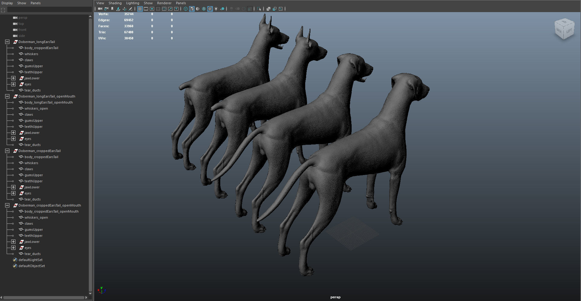 Doberman Real-Time Low-poly 3D model_43