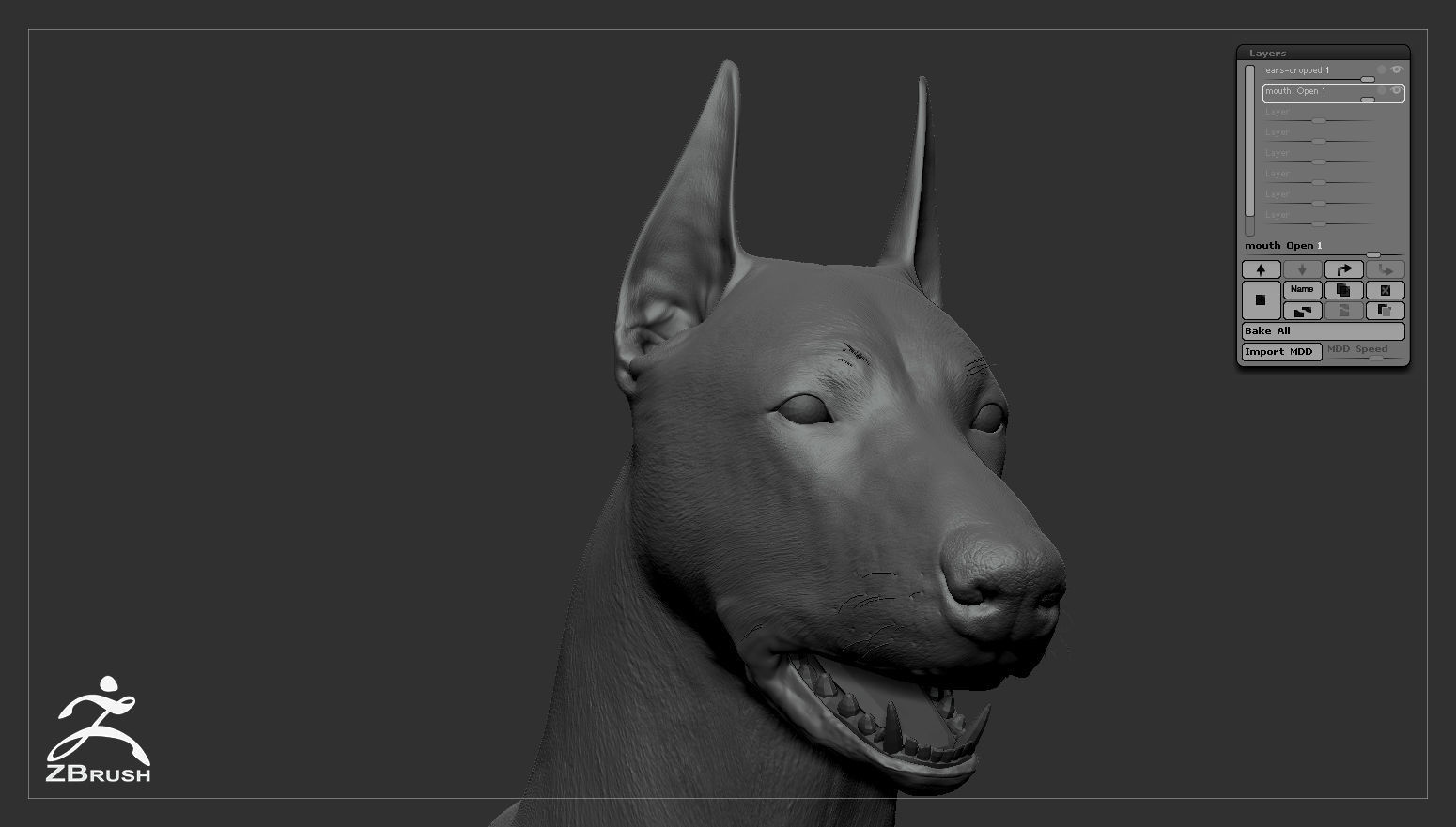 Doberman Real-Time Low-poly 3D model_41
