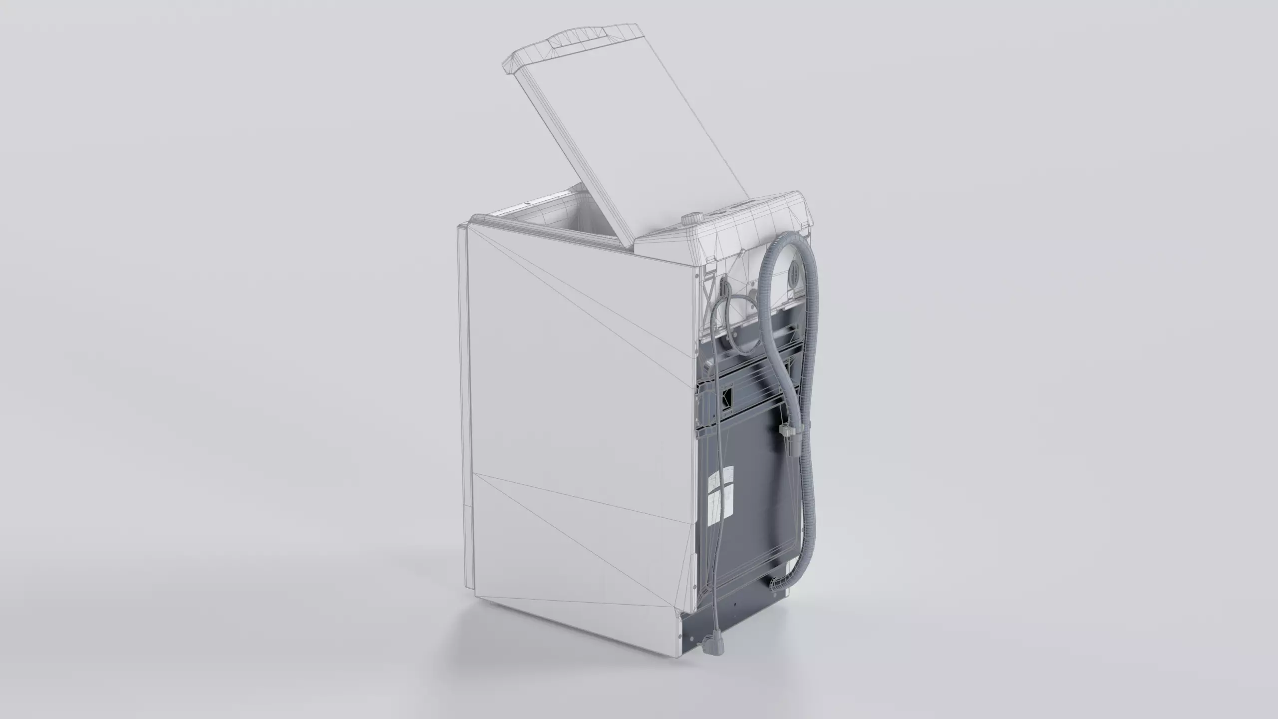 Indesit Washing Machine Low-poly 3D model_11