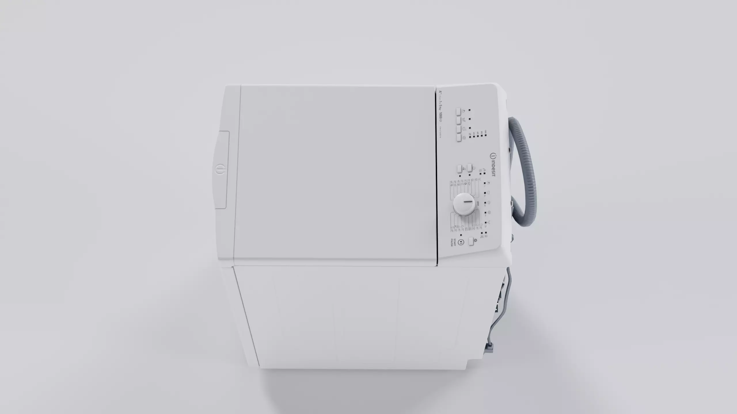 Indesit Washing Machine Low-poly 3D model_5