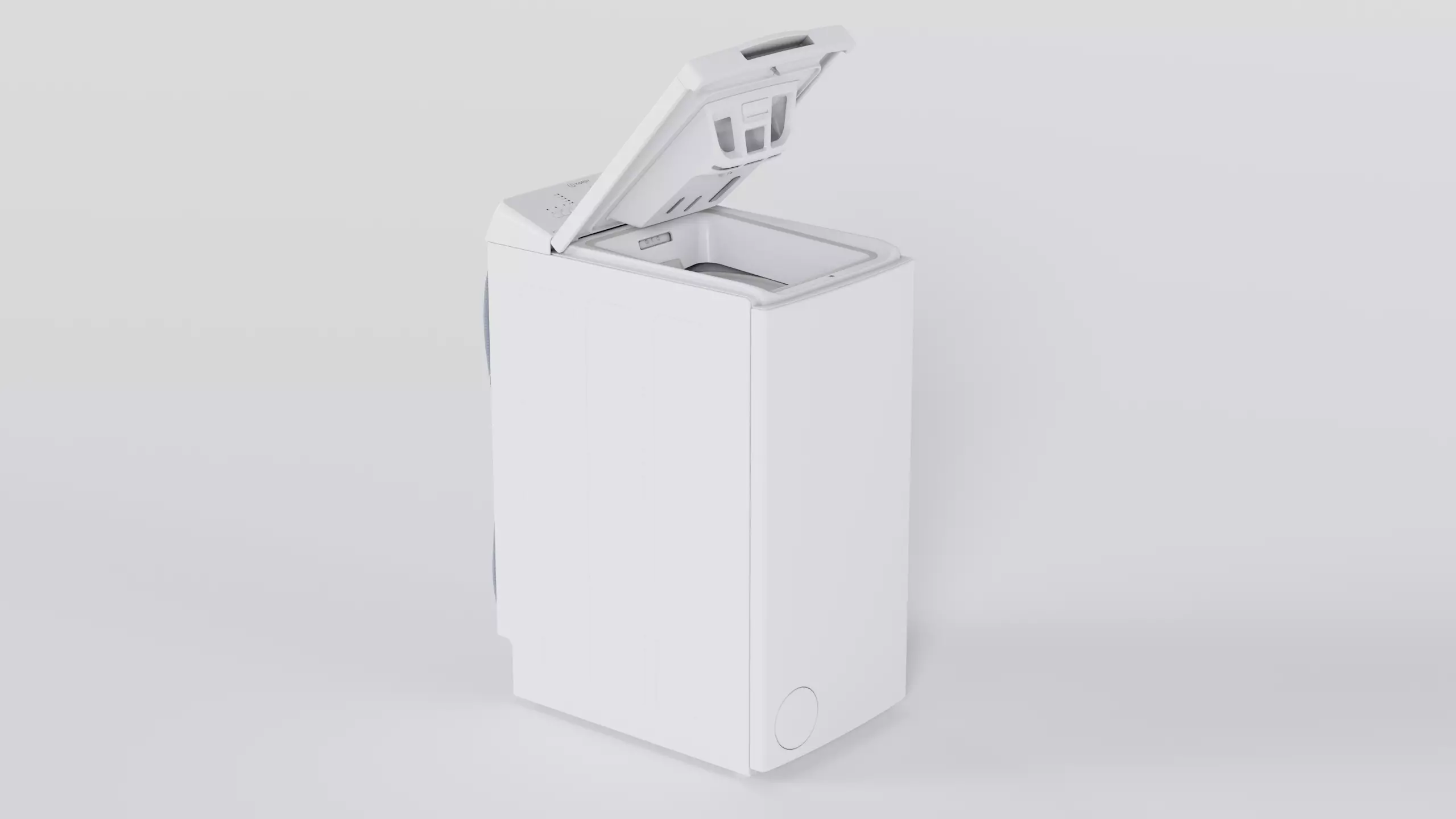Indesit Washing Machine Low-poly 3D model_2