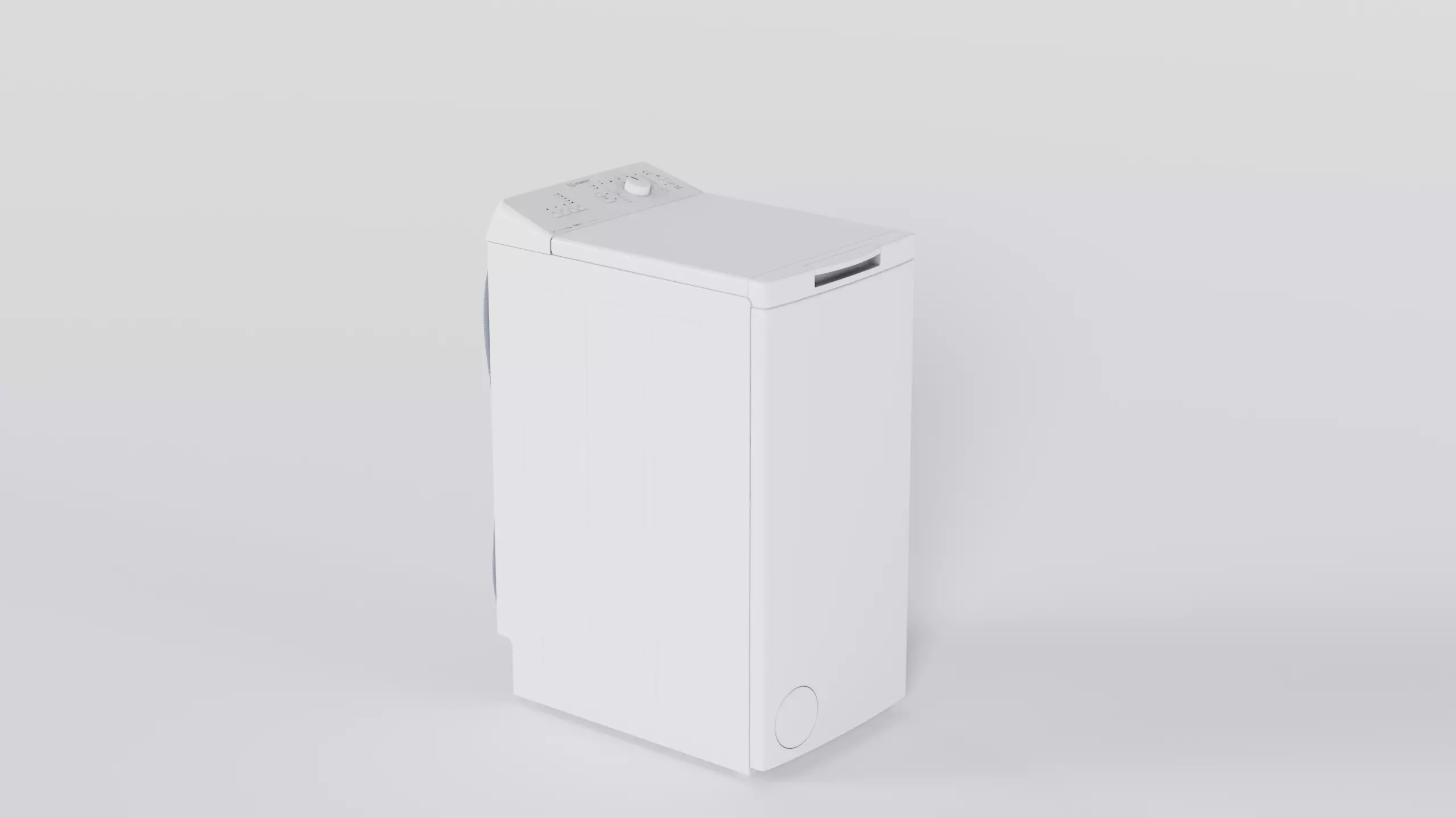 Indesit Washing Machine Low-poly 3D model_0