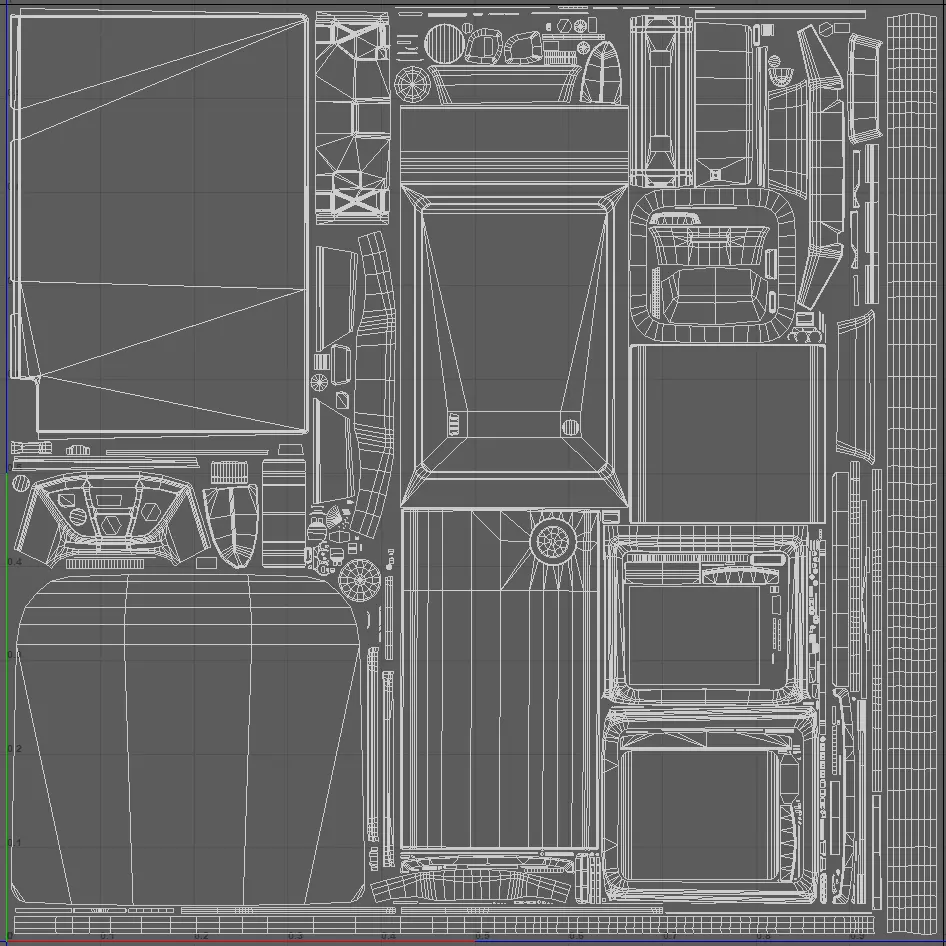 Indesit Washing Machine Low-poly 3D model_12