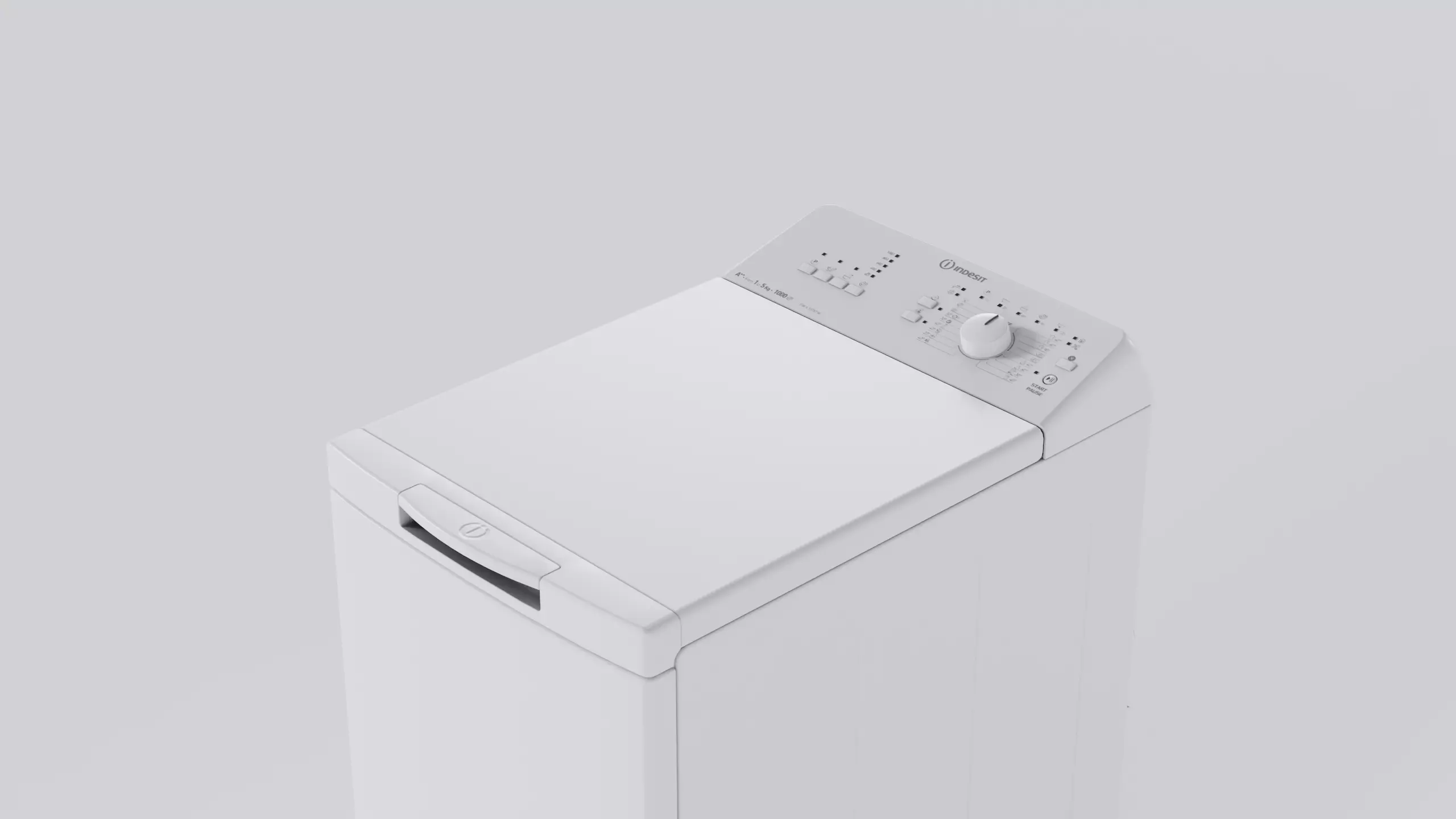 Indesit Washing Machine Low-poly 3D model_9