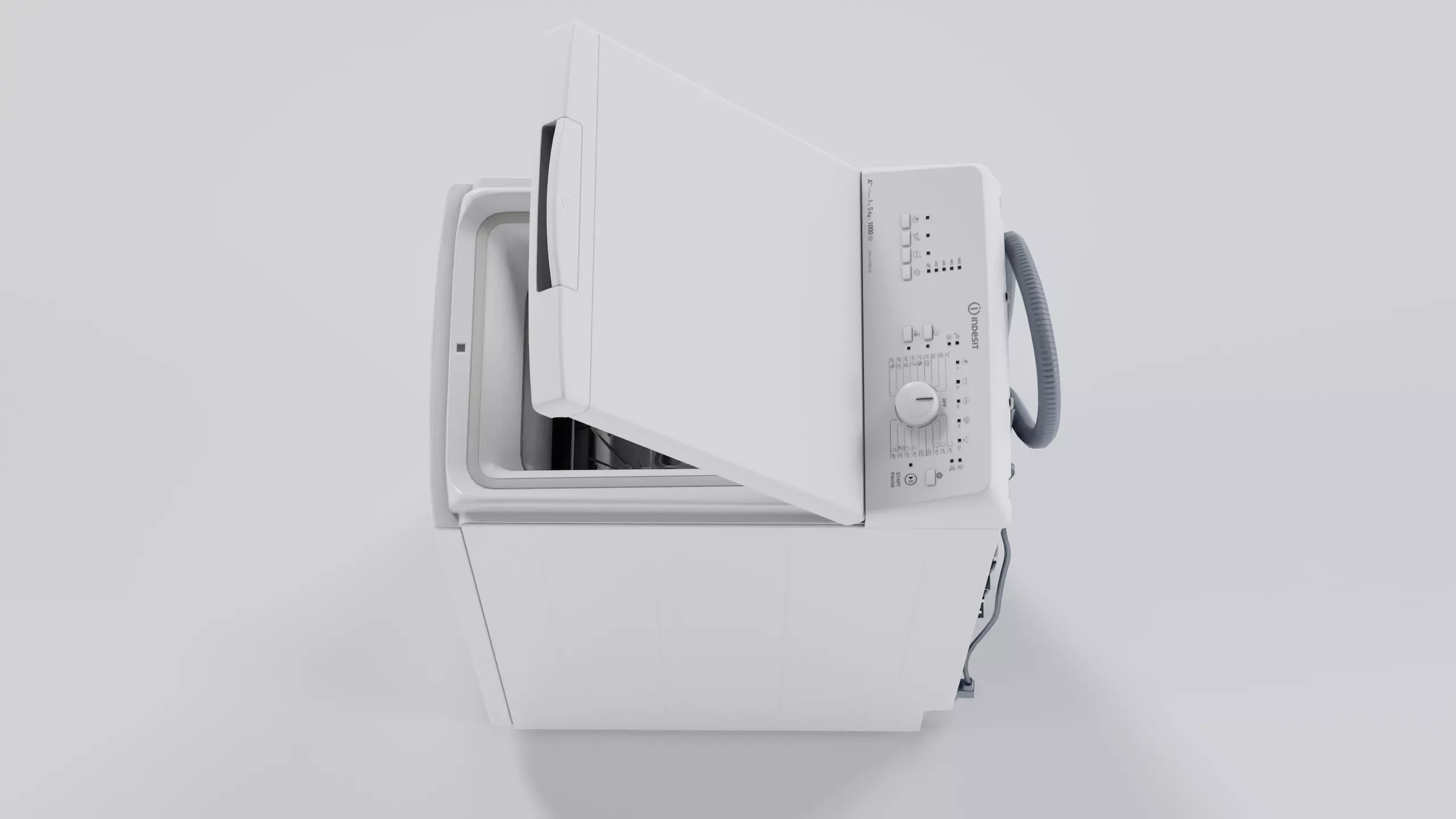 Indesit Washing Machine Low-poly 3D model_6