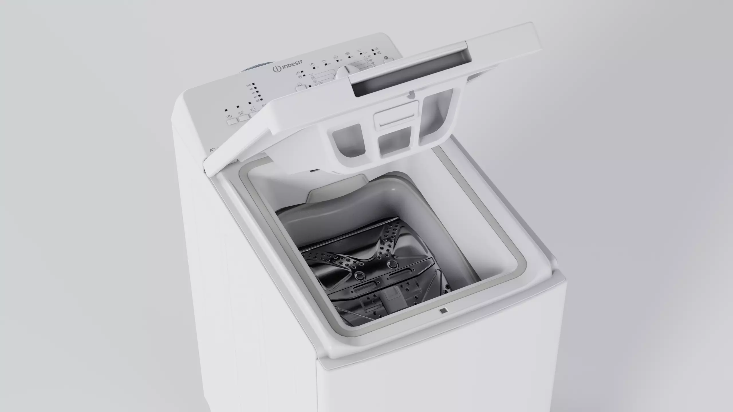 Indesit Washing Machine Low-poly 3D model_8