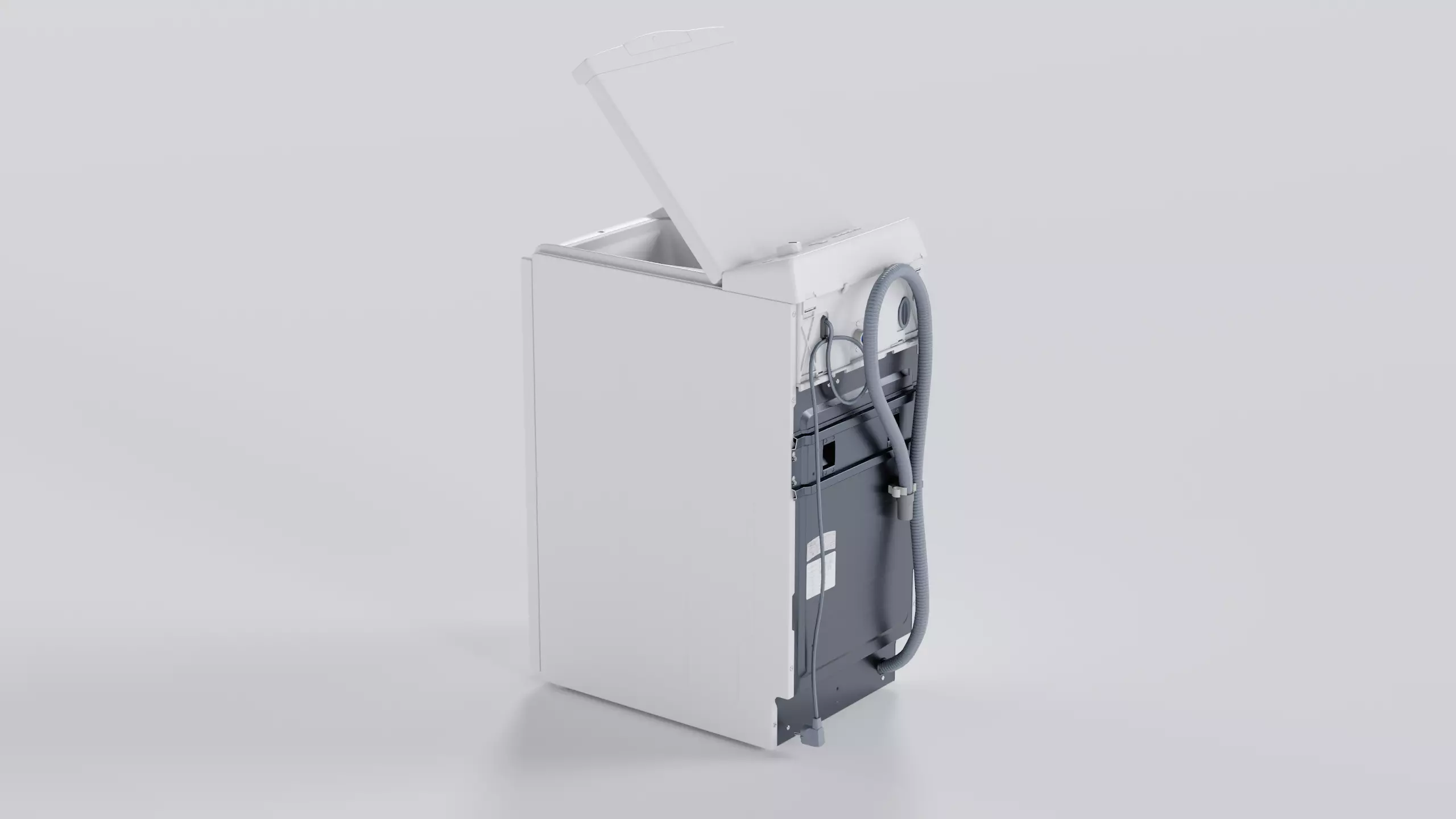 Indesit Washing Machine Low-poly 3D model_4