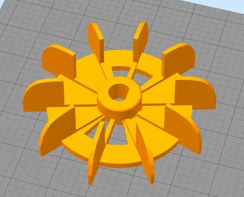 Compresor Motor Replacement Fan 3D print model_0