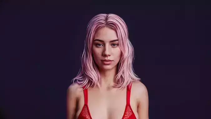 Chloe - Realistic 3D Female Low-poly 3D model