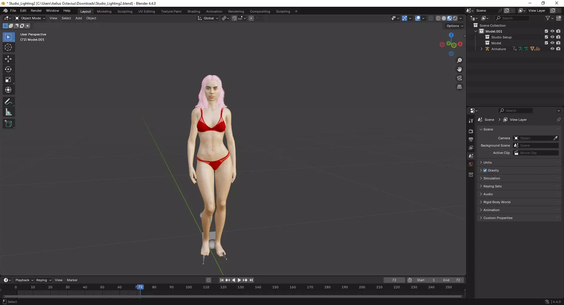 Chloe - Realistic 3D Female Low-poly 3D model_7