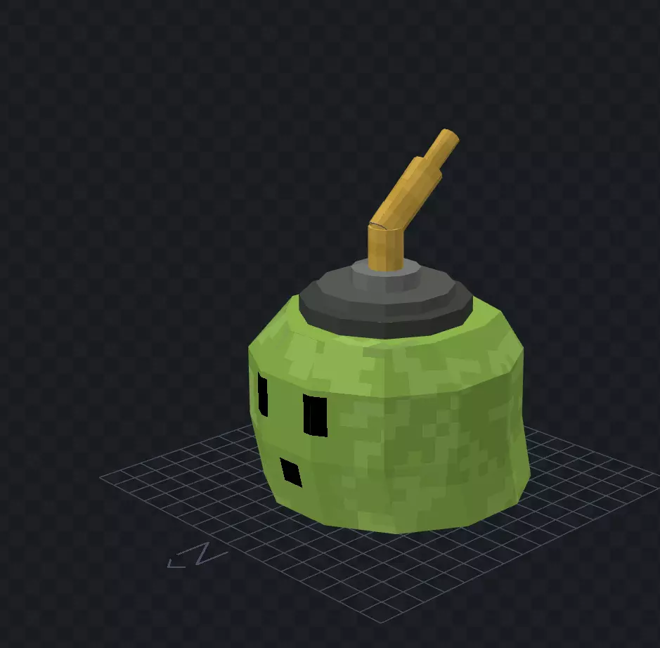 Slime Bomb Low-poly 3D model_0