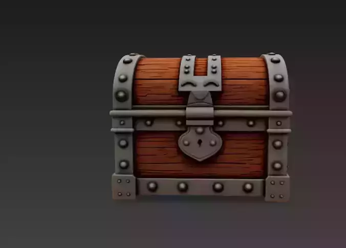 Game-Ready Wooden Treasure Chest2