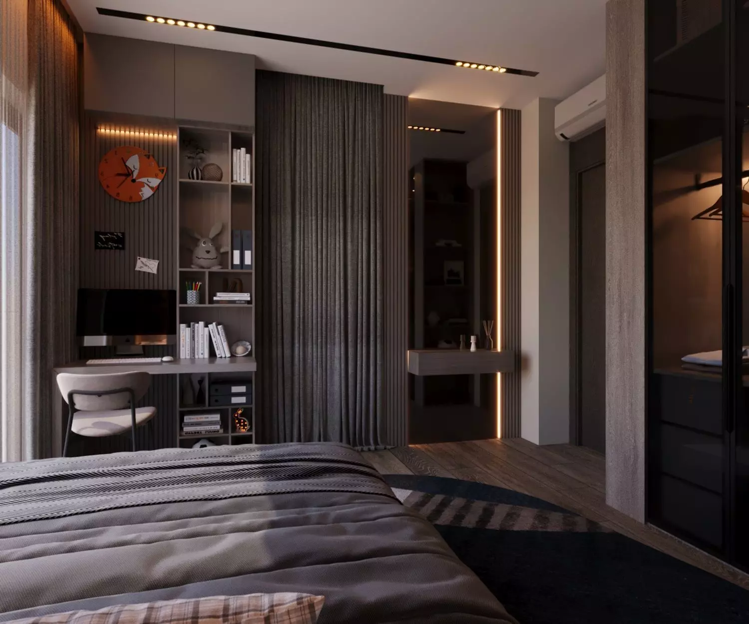 bedroom scene 3D print model_0