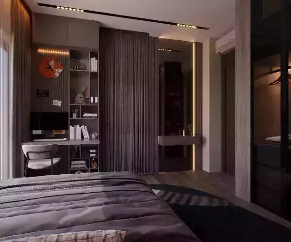 bedroom scene 3D print model