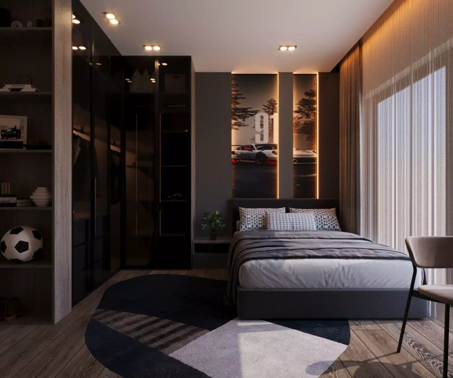 bedroom scene 3D print model_1