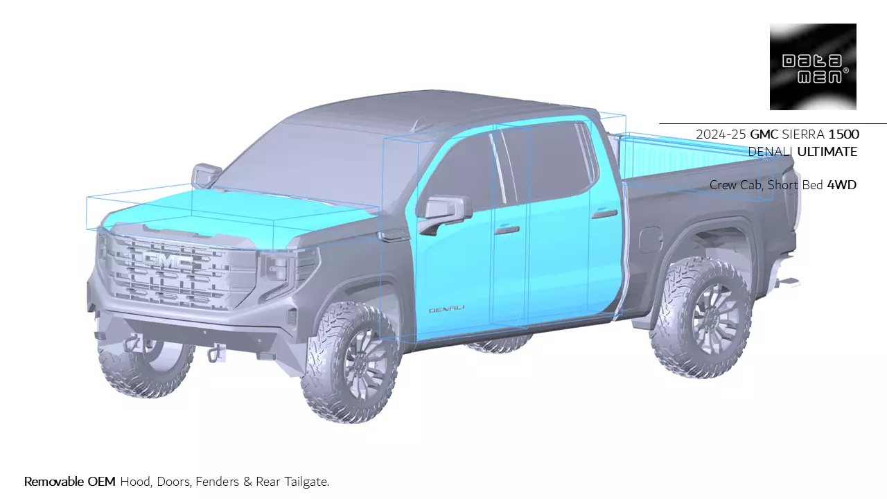 2024 2025 GMC Sierra 2500HD DENALI Ultimate 3D Scan Surface Data 3D model_31