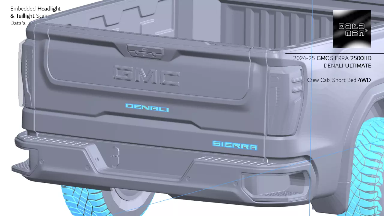 2024 2025 GMC Sierra 2500HD DENALI Ultimate 3D Scan Surface Data 3D model_13