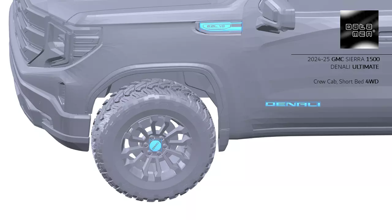 2024 2025 GMC Sierra 2500HD DENALI Ultimate 3D Scan Surface Data 3D model_10
