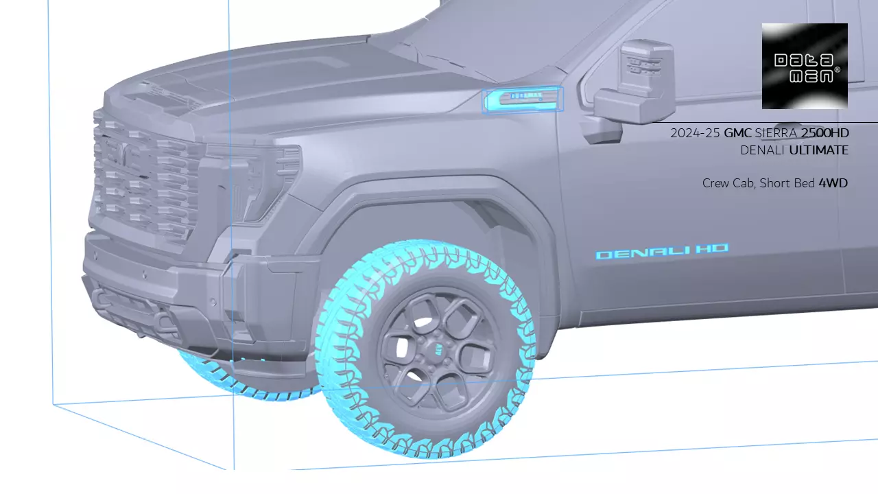 2024 2025 GMC Sierra 2500HD DENALI Ultimate 3D Scan Surface Data 3D model_11