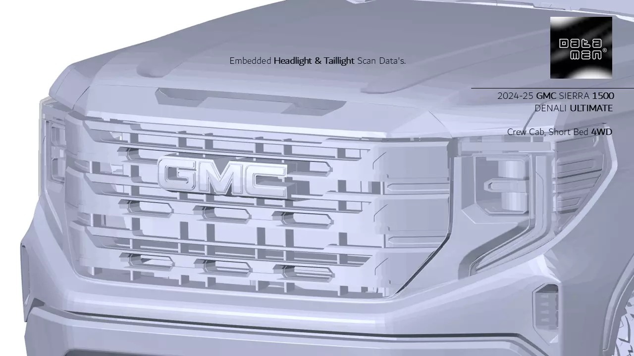 2024 2025 GMC Sierra 2500HD DENALI Ultimate 3D Scan Surface Data 3D model_8