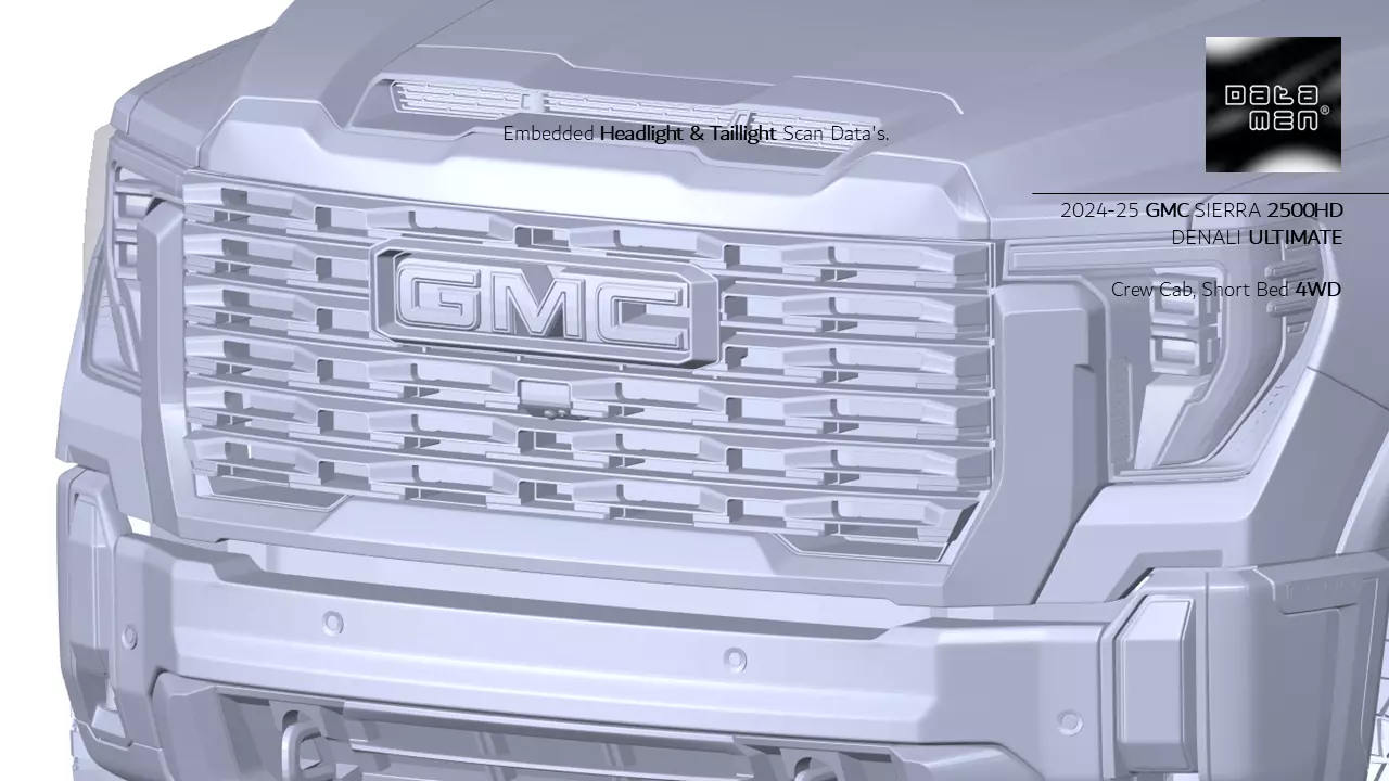 2024 2025 GMC Sierra 2500HD DENALI Ultimate 3D Scan Surface Data 3D model_9
