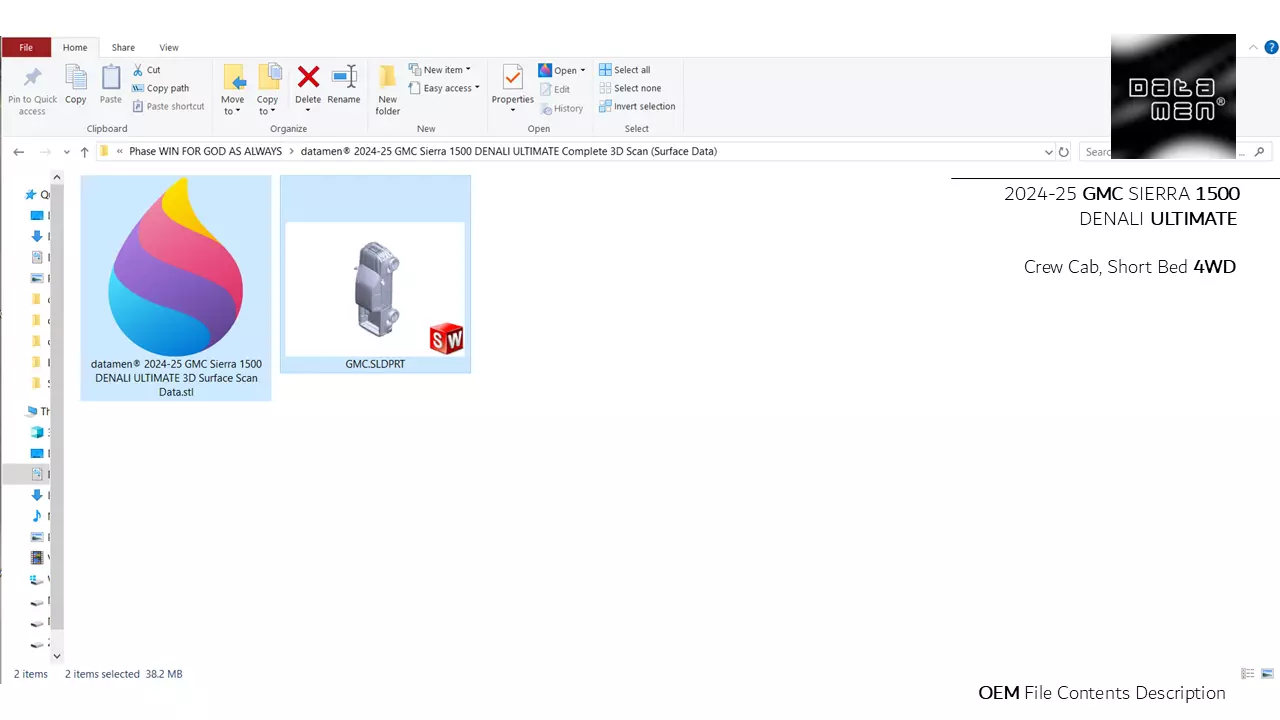 2024 2025 GMC Sierra 2500HD DENALI Ultimate 3D Scan Surface Data 3D model_32