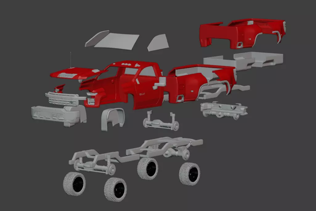 2020 Chevrolet Silverado 3500HD Single Cab  3D print model_7