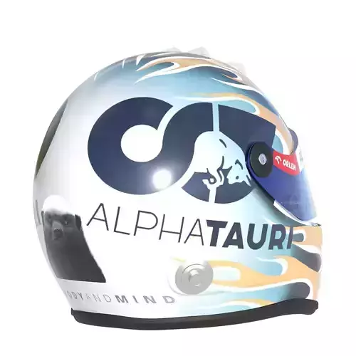 F1 Alpha Tauri Helmets 2023 3D model 7