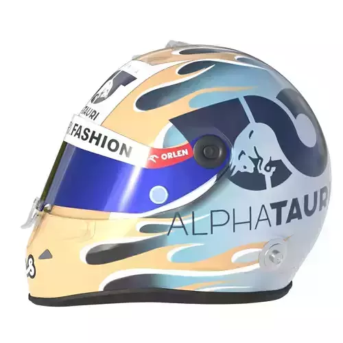 F1 Alpha Tauri Helmets 2023 3D model 4