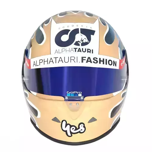 F1 Alpha Tauri Helmets 2023 3D model 2