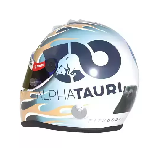 F1 Alpha Tauri Helmets 2023 3D model 5