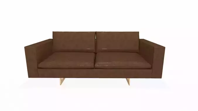 Leather Sofa Brown PBR Textured