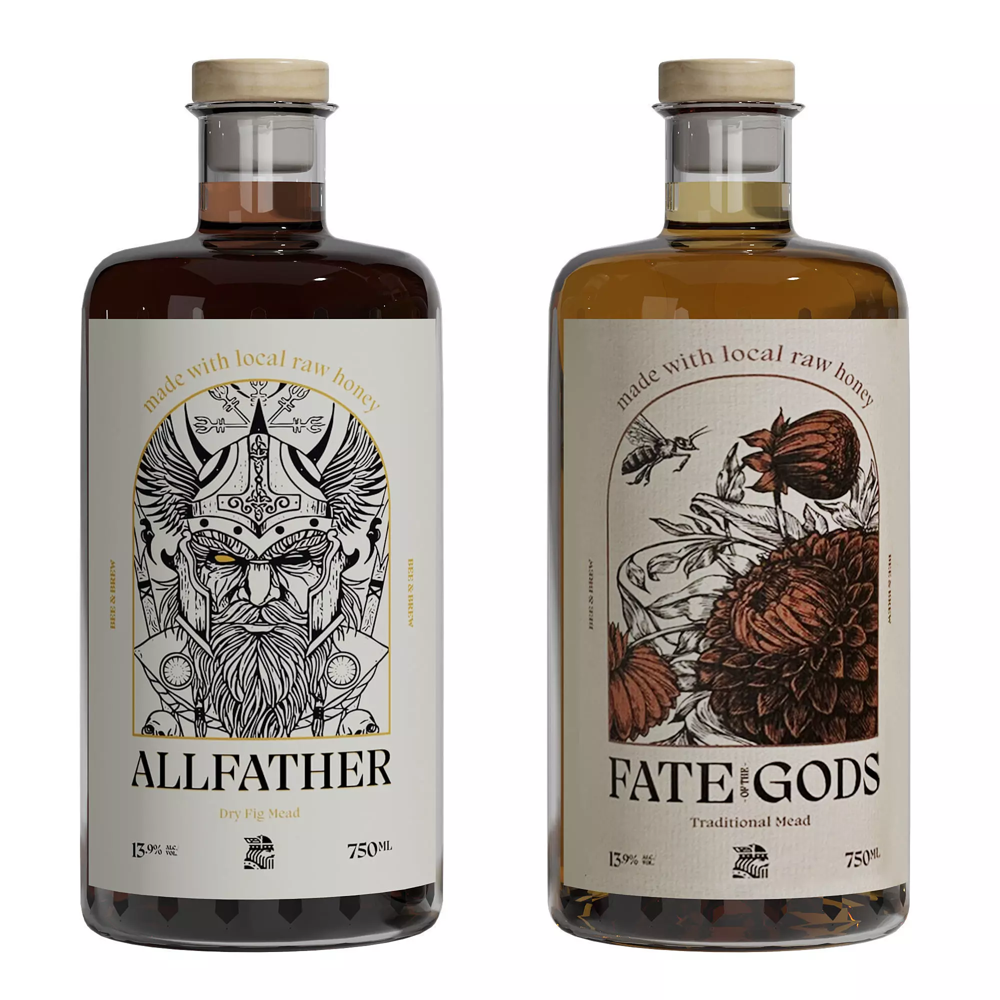 Aesthetic Bottles in Old Style for Shelves in a Bar 3D model_1