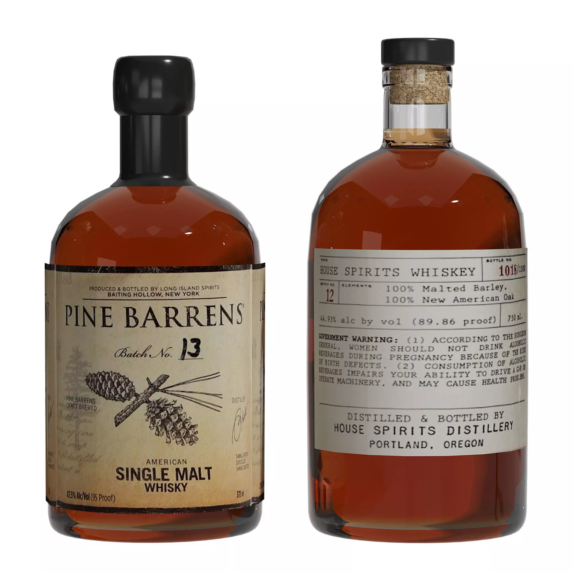 Aesthetic Bottles in Old Style for Shelves in a Bar 3D model_5