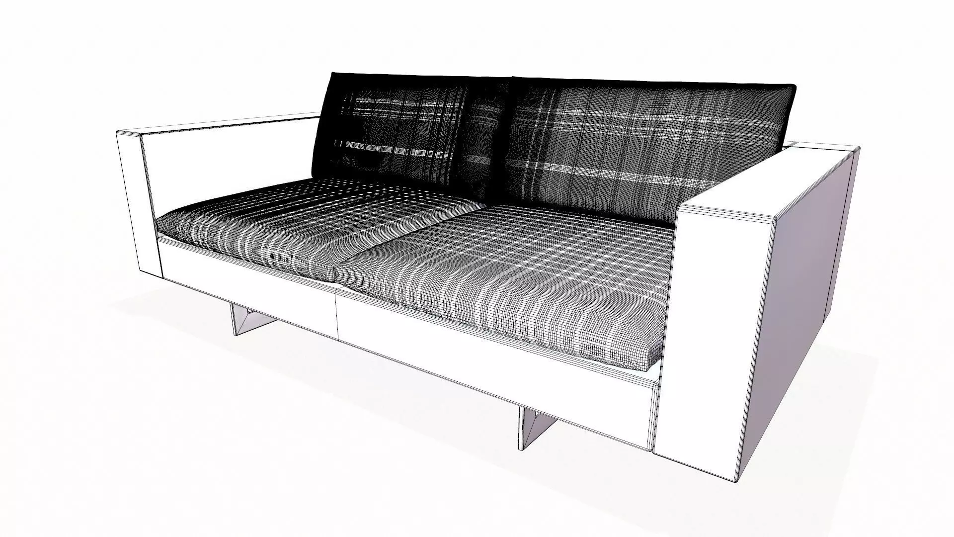 Leather Sofa Brown PBR Textured Low-poly 3D model_8