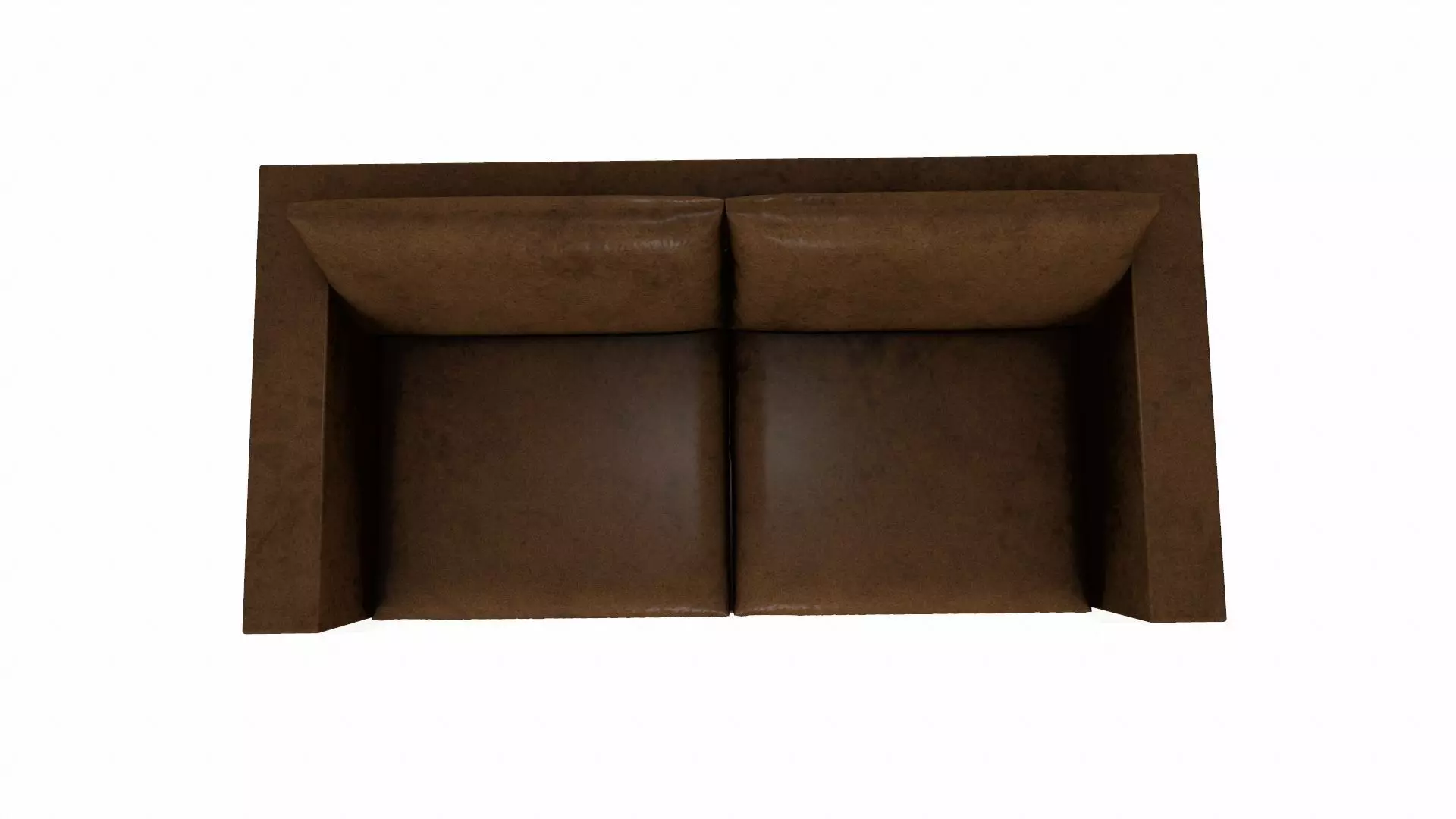 Leather Sofa Brown PBR Textured Low-poly 3D model_2