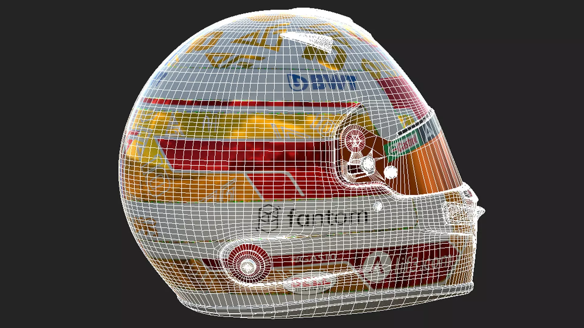 F1 Alpine Helmets 2023 3D model_12