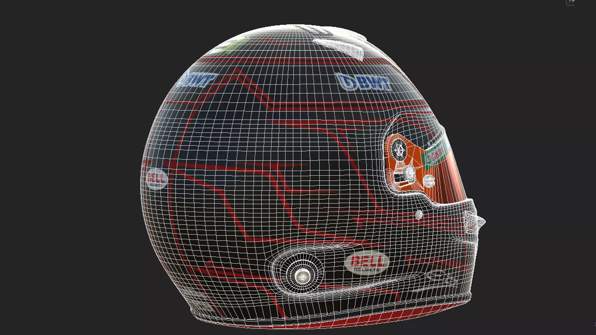 F1 Alpine Helmets 2023 3D model_34